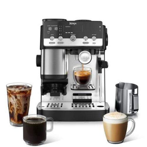 Ninja Luxe Cafe Mini Espresso Maker with Grinder, Scale, Tamper and Frothing System Black