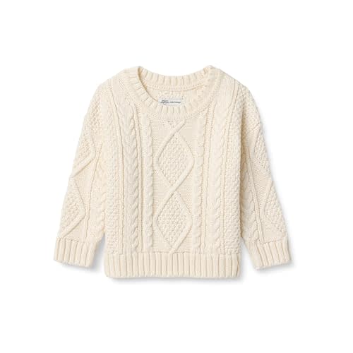 Amazon Essentials x Sofia Grainge Babies, Toddlers, and Boys' Cable Crewneck Sweater