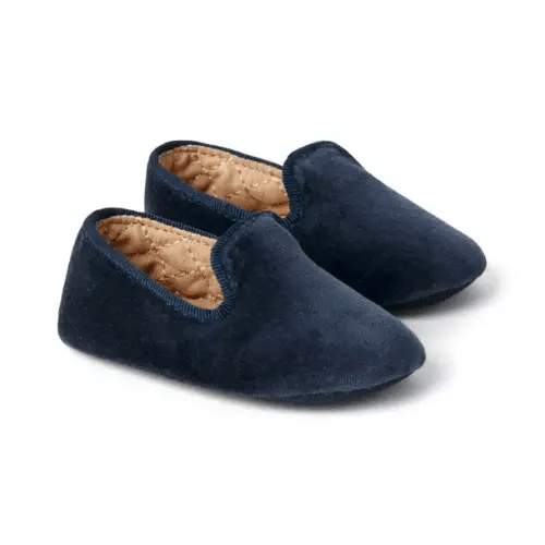 Baby Dark Marine Baby Velvet Loafer by Janie and Jack