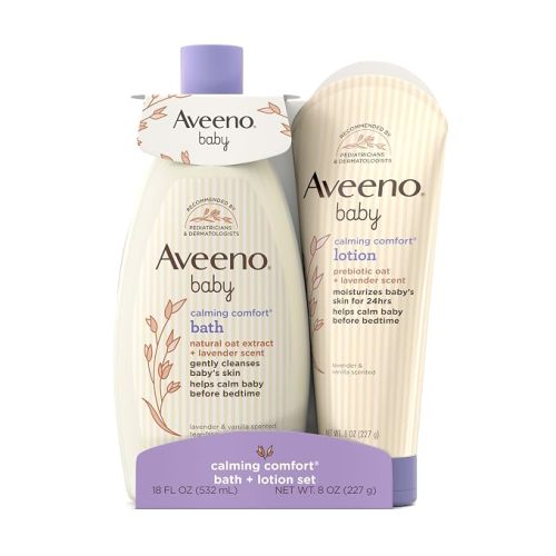 Aveeno Baby Calming Comfort Bath & Body Lotion Set, 2 Items