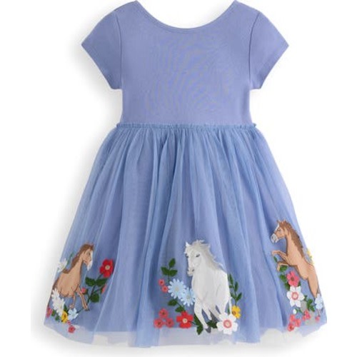 Kids' Ami Appliqué Jersey & Tulle Party Dress, 2-3Y
