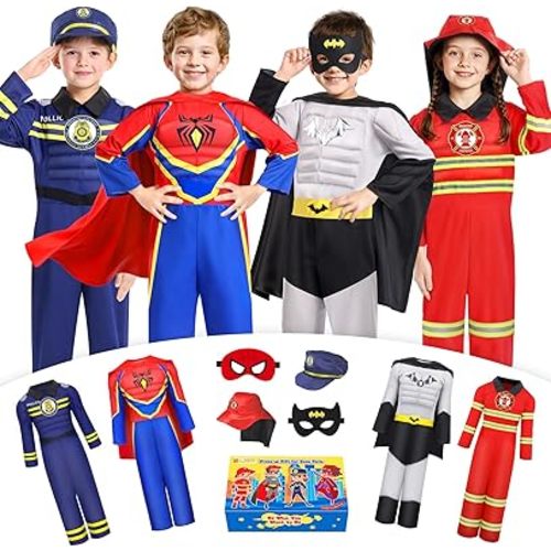 Costumes for Kids Boys Dress up Clothes for Role Play, Boys Muscle Chest