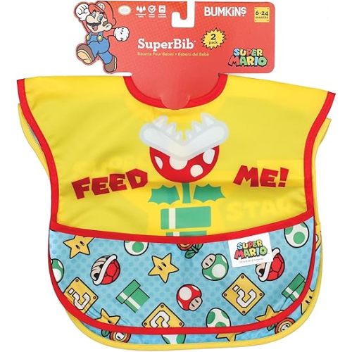 Bumkins Nintendo Bibs 2pk
