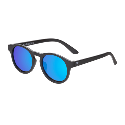 Jet Black Keyhole | Polarized Cobalt Blue Mirrored Lenses – Babiators Sunglasses