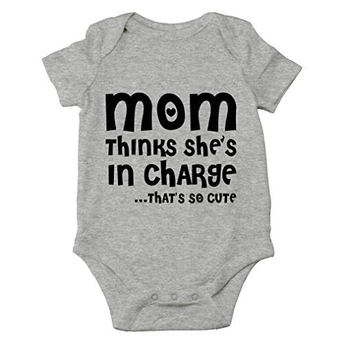 AW Fashions Mom Thinks She's In Charge... That's So Cute Baby Bodysuit Cute Newborn Girl Boy Coming Home