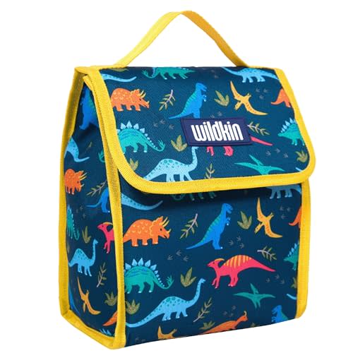 Wildkin Kids Insulated Lunch Bag – Reusable, Ideal for Hot/Cold Snacks, School & Travel - Jurassic Dinosaurs