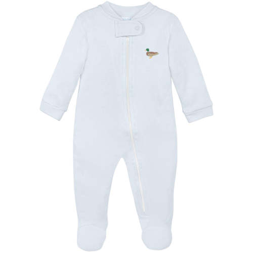 Duck by the Lake Blue Zipper Footie
