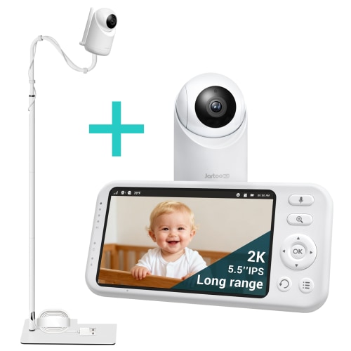 Jartoo Best Baby Monitor No WiFi Video Camera 2K Screen AI Cry Sensor Audio