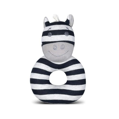 Organic Farm Buddies by Apple Park Rattle | Non-Toxic, Hypoallergenic, 100% Organic Cotton for 0m+ | Teething Rattle for Newborns and Infants