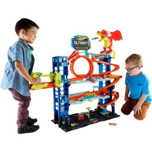 Hot Wheels City Ultimate Garage Playset: Plastic Toy Vehicle Set, Includes Car, Non-Powered, Adult Assembly Required, Ages 4+