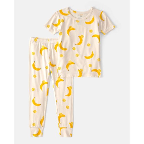 Toddler Banana PurelySoft 2-Piece Pajama Set - Yellow/Cream | Carter's