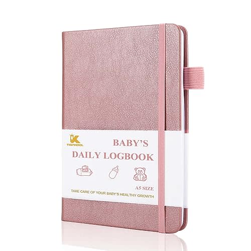 Baby's Daily Care Planner - A5 Newborn Baby Log Book for Tracking Daily Routine, 152 Easy-to-Use Pages to Monitor Nursing, Sleep, Feeding, Diapers, Pumping, and More - Rose