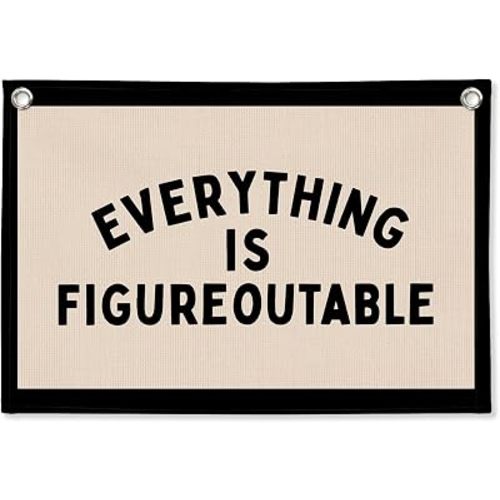 Everything Is Figureoutable Canvas Wall Hanging Banner