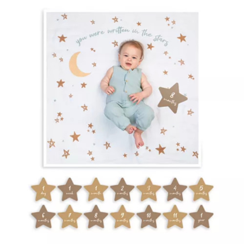 Written in the Stars Baby Blanket & Age Cards Set