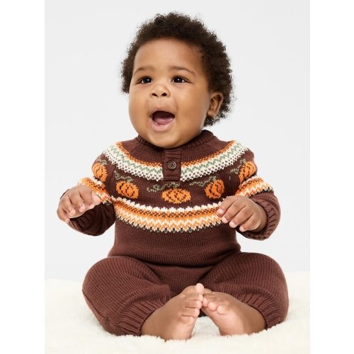 Long-Sleeve Sweater-Knit One-Piece for Baby