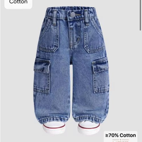 3-6M SHEIN Cotton Elastic Waist Cargo Pocket Casual Pants For Baby Boys Toddler Cargo Jeans Fall Winter | SHEIN USA