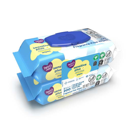 Parent's Choice Sensitive Plus Baby Wipes 200 Count Hypoallergenic Baby Wipes