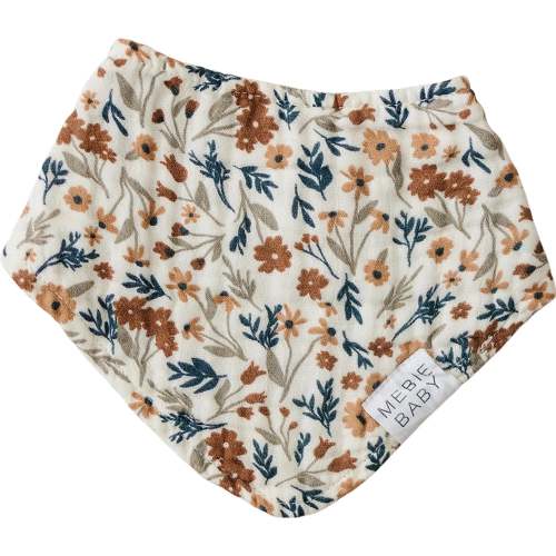 harvest floral muslin bib