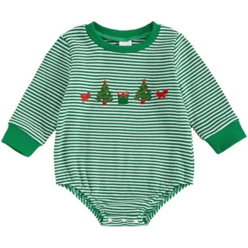 Douhoow Baby Sweatshirt Romper Waffle Striped Pumpkin Embroidery Romper Boy Girl Halloween Clothes Baby Fall Outfits