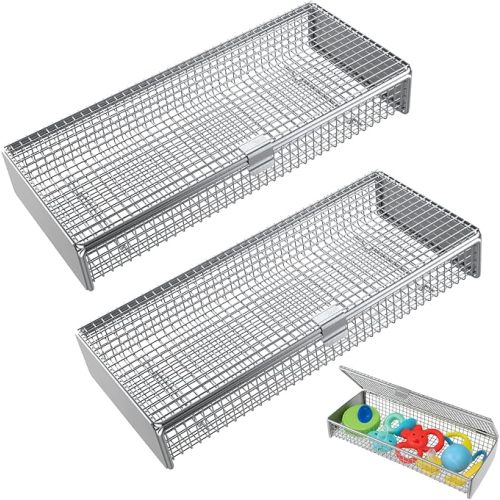 Dishwasher Basket for Small Items, 304 Stainless Steel Dishwasher Basket, Bottle Parts, Scoops, Forks, Chopsticks Cleaning (Silver)
