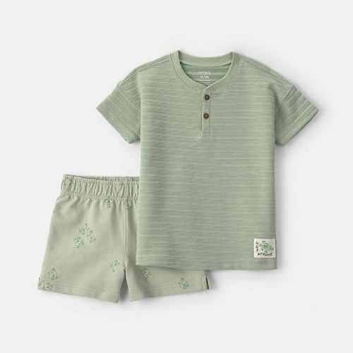 Toddler Boy Carter's 2-Piece Frog Top & Short Set