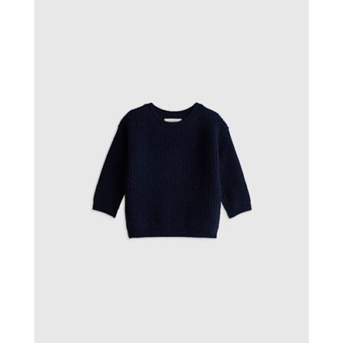 Mongolian Cashmere Fisherman Tunic Sweater - Baby in Heather Grey