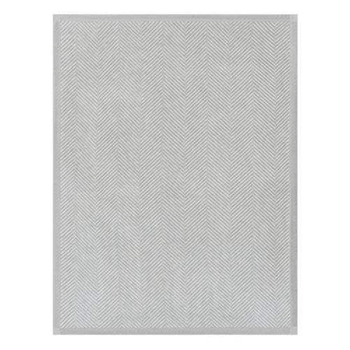Harborview Herringbone Light Grey Blanket