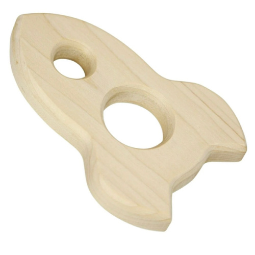 Wooden Rocket Baby Teether