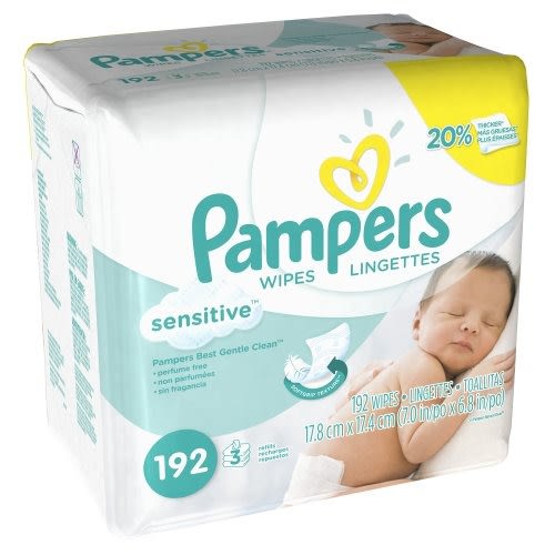 Pampers Sensitive Wipes.