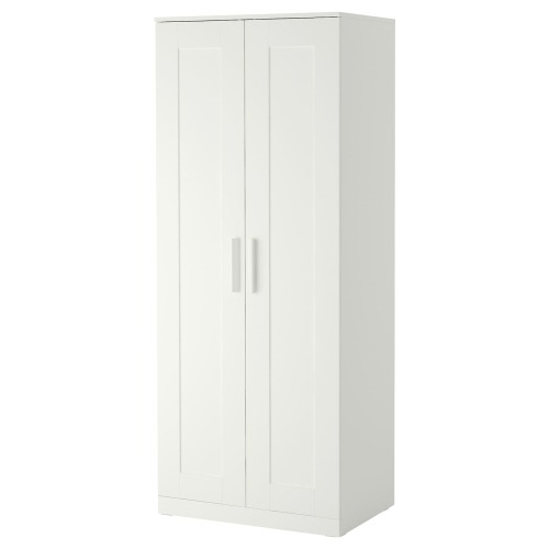BRIMNES Wardrobe with 2 doors - white 30 3/4x74 3/4 "