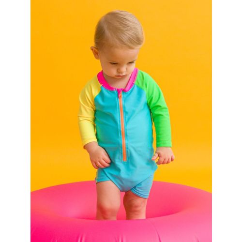 Boys Long Sleeve One Piece Rash Guard
