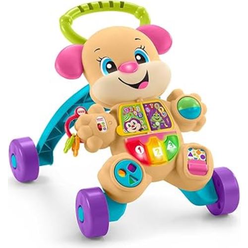 Fisher-Price Baby Toy Laugh & Learn Smart Stages Sis Walker with Educational Music Lights & Activities for Infants Ages 6+ Months