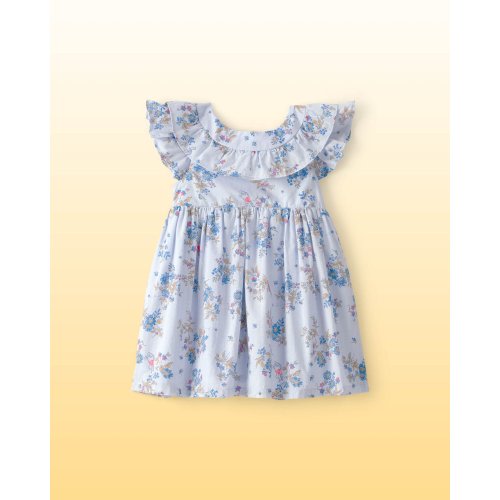 Baby Girl Disney© Winnie the Pooh Floral Dress with Ruffle Neckline - Blue - OshKosh B'gosh | Carter's