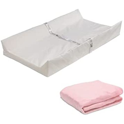 Delta Children Contoured Changing Pad with Plush Cover, Pink