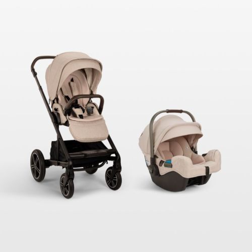 Nuna ® PIPA ™ rx Biscotti Brown Reclining Baby Car Seat + MIXX ™ next Stroller Travel System