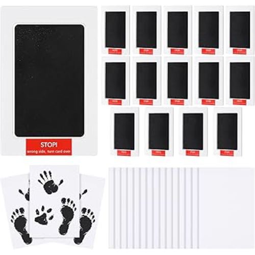 Jetec 15 Set Inkless Baby Footprint and Handprint Kit, Clean Touch Ink Pad