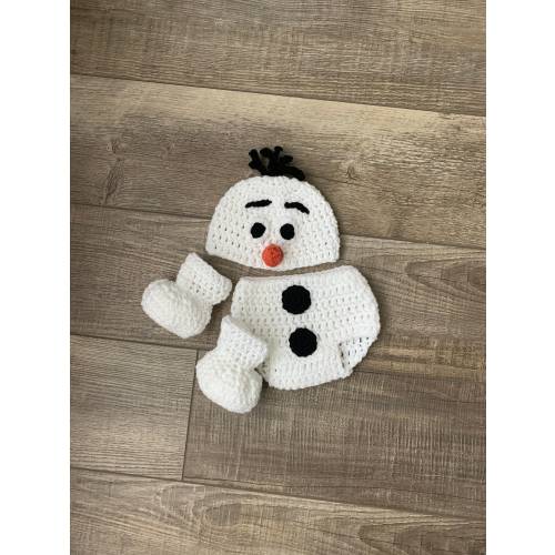 Snowman Costume Kids, Ol*f Newborn Costume, Winter Baby Outfit, Newborn Photography Outfit, Snowman Hat, Winter Toddler Beanie, Photo Props,