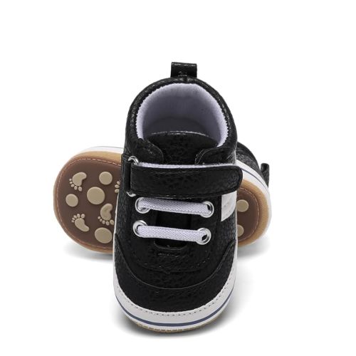Baby Boys Girls Leather PRE-Walking Sneakers Toddler Anti-Slip Rubber Sole Infant Lightweight First Step Shoes