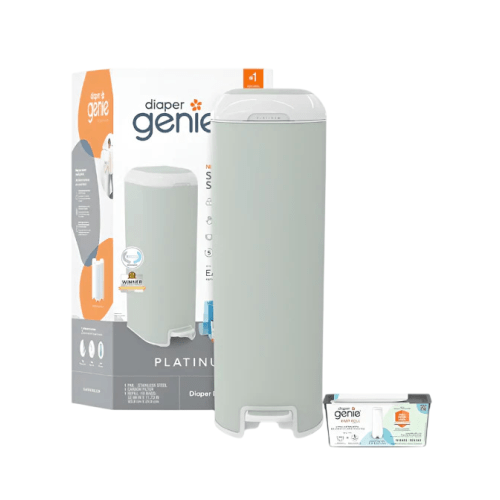 Diaper Genie Platinum Pail Gift Set, Lily White