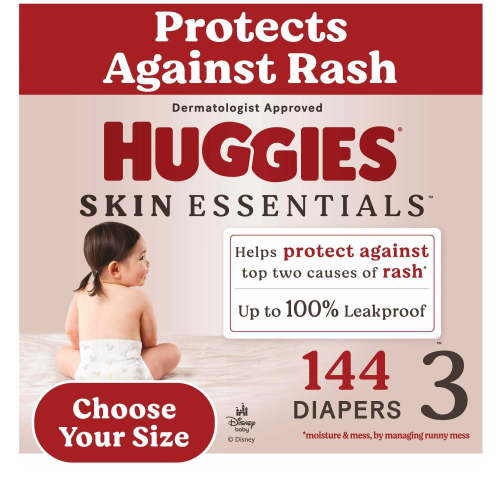 Huggies Skin Essentials Baby Diapers, Sizes 1-6