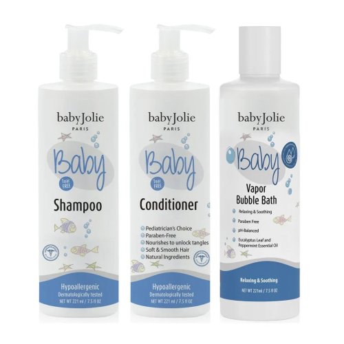 Baby Shampoo, Conditioner, and Vapor Bubble Bath | Bath Time Bundle