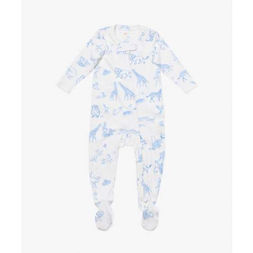 Marley Zip Pajama, Blue Animal Parade