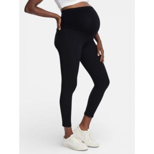 Women's Essential Stretch Secret Fit Over the Belly Maternity Tight - Black - Size: Large - Motherhood Maternity