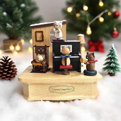 Cat Piano Music Box