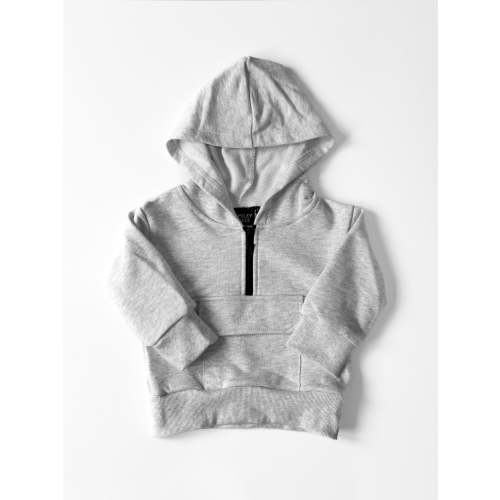 HEATHER GRAY • HALF ZIP HOODIE – Crump Co. Shop