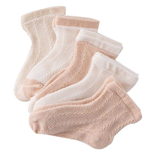 GZMM® Newborn Baby Organic Cotton Socks 5 Pairs Pack For 0-24months Infant Toddler