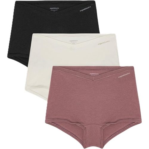 Organic Basics Women's Flex Organic Cotton Boyshort Underwear 3-pack