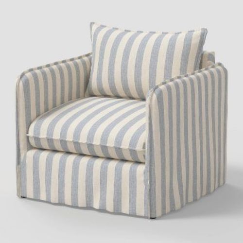 Berea Chair Malcolm Stripe Blue - Threshold™