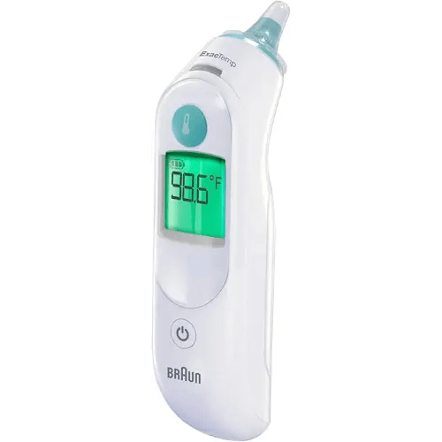 Braun ThermoScan 6 Ear Thermometer with Color-Coded Digital Display, ExacTemp Stability Indicator, Baby and Infant Friendly, No. 1 Brand Recommended by Pediatricians, IRT6515