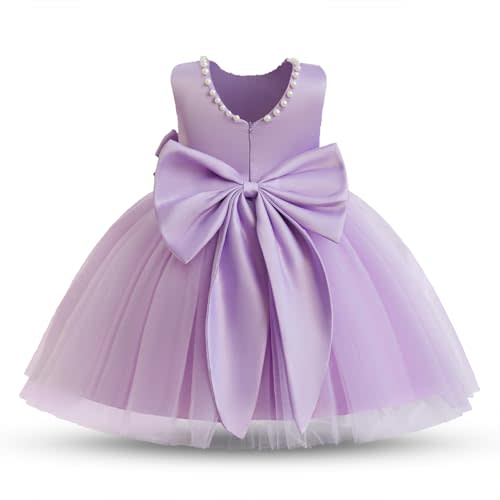 NNJXD Baby Girl Birthday Party Tutu Gown Bowknot Toddler Girls Pageant Princess Tulle Wedding Gown